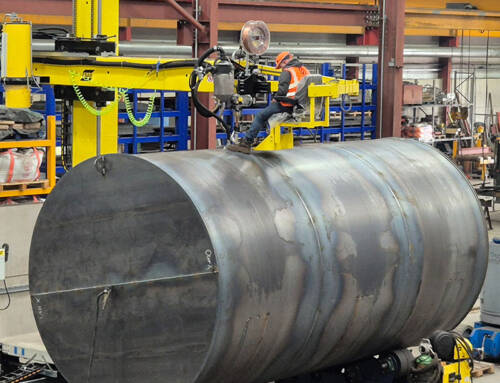 Operator Welding 40,000L Overground Tank